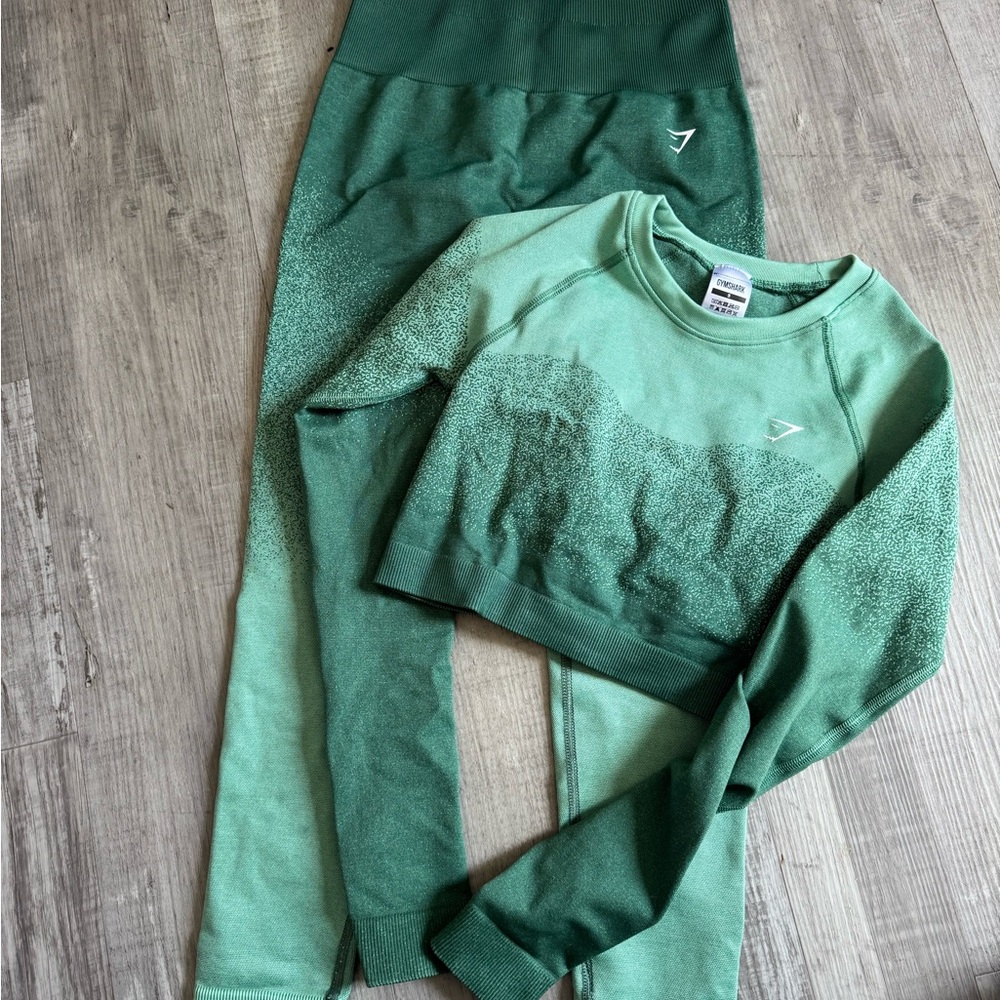 Green Ombre Gym Shark Activewear Set